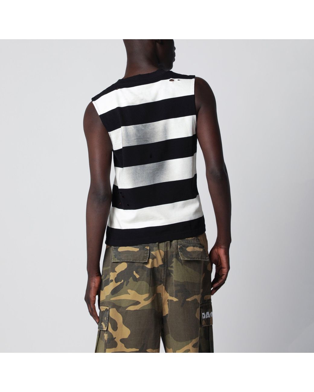 DAGGER Black Dean And Striped Vest for men