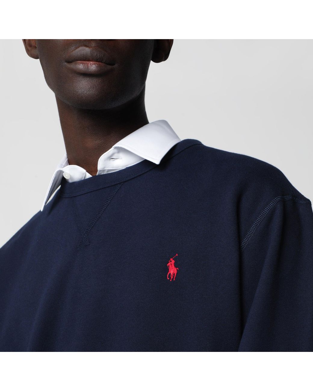 Polo Ralph Lauren Blue Cotton-Blend Crewneck Sweatshirt for men