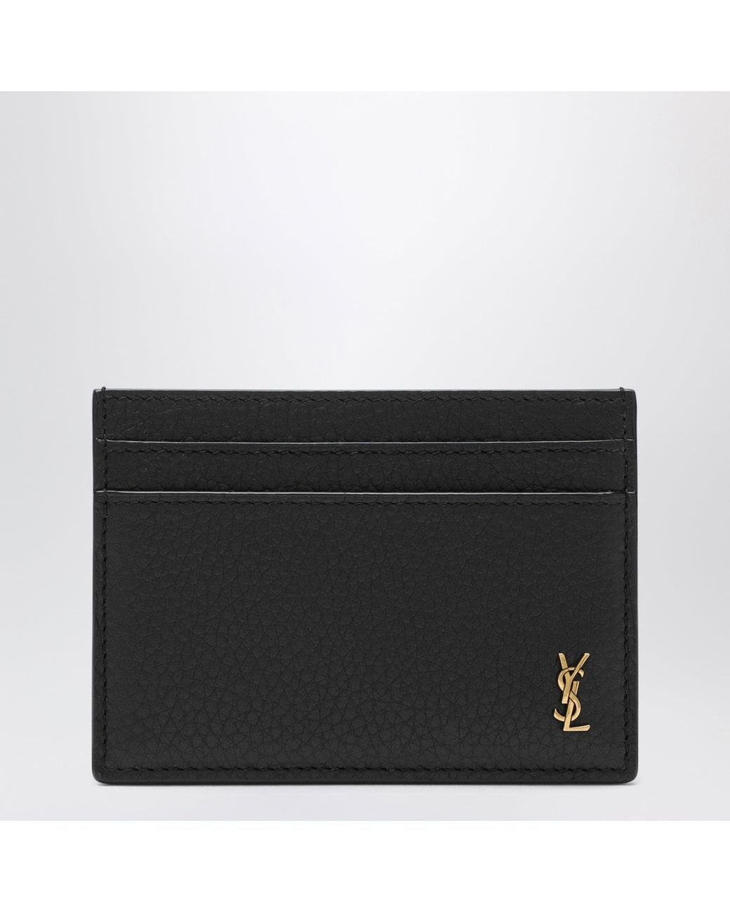Saint Laurent Black Tiny Cassandre Card Holder for men