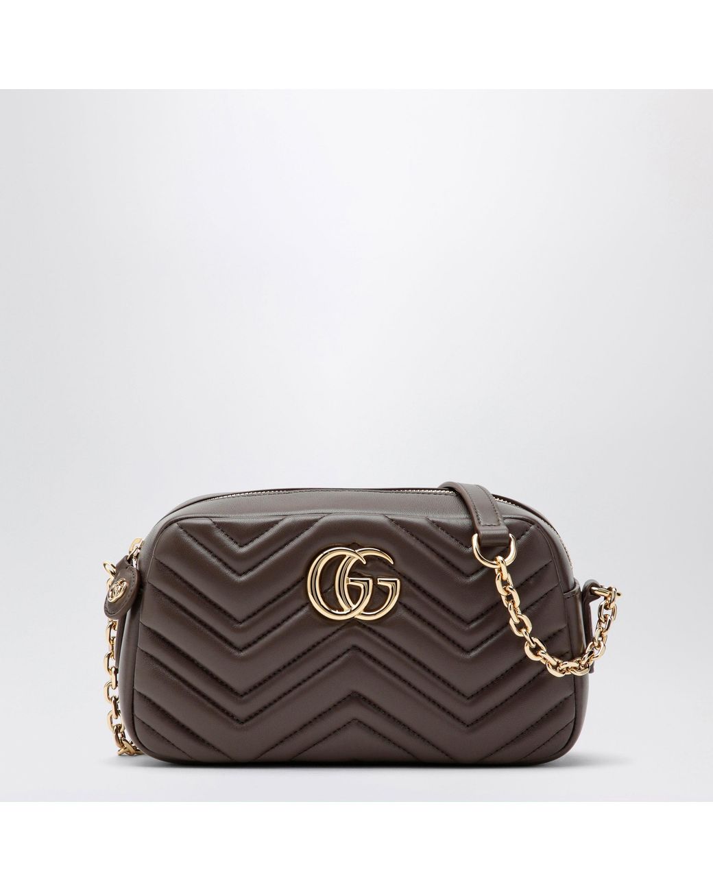 Gucci Brown Small Gg Marmont Camera Bag