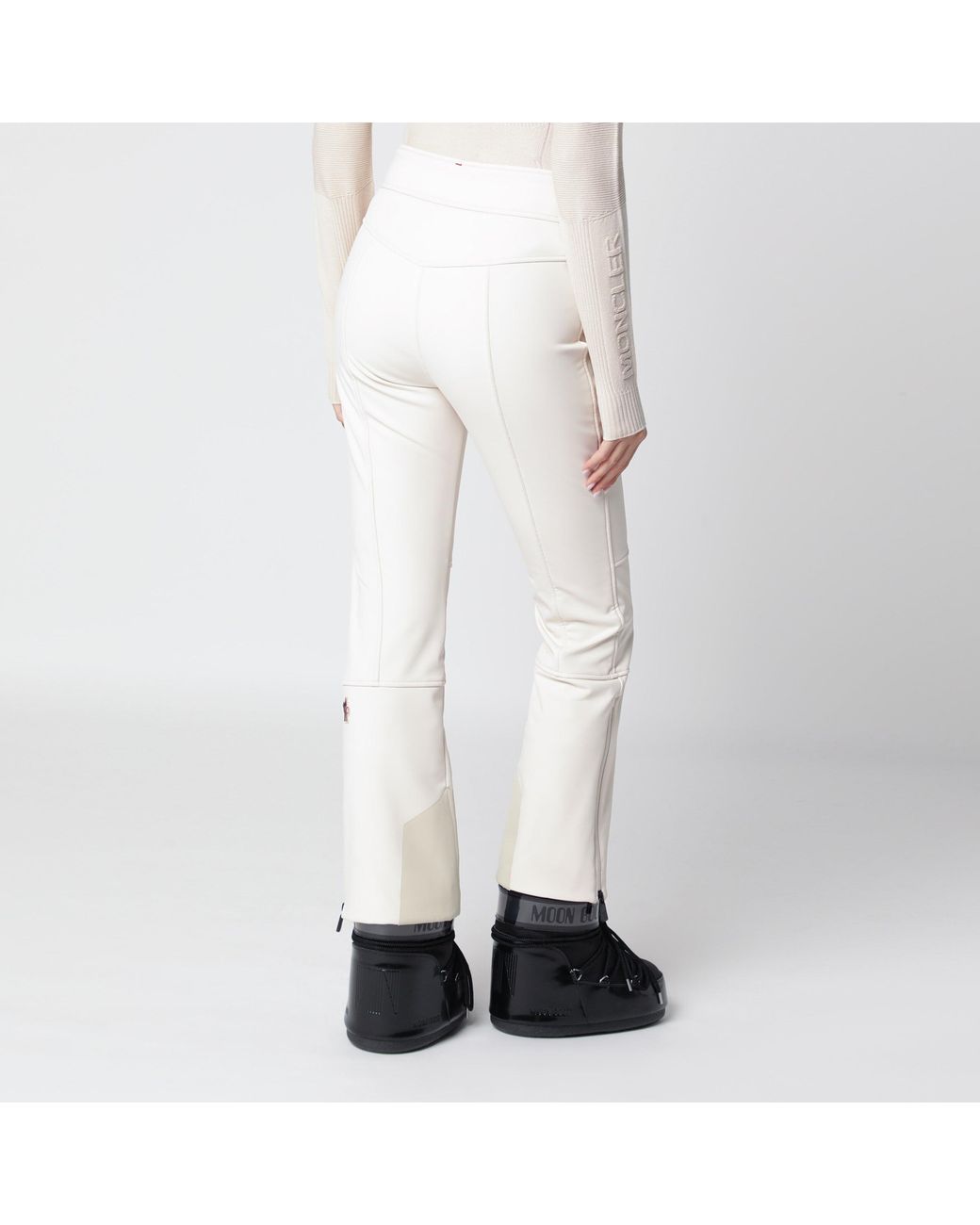 Moncler White Ivory Ski Trousers