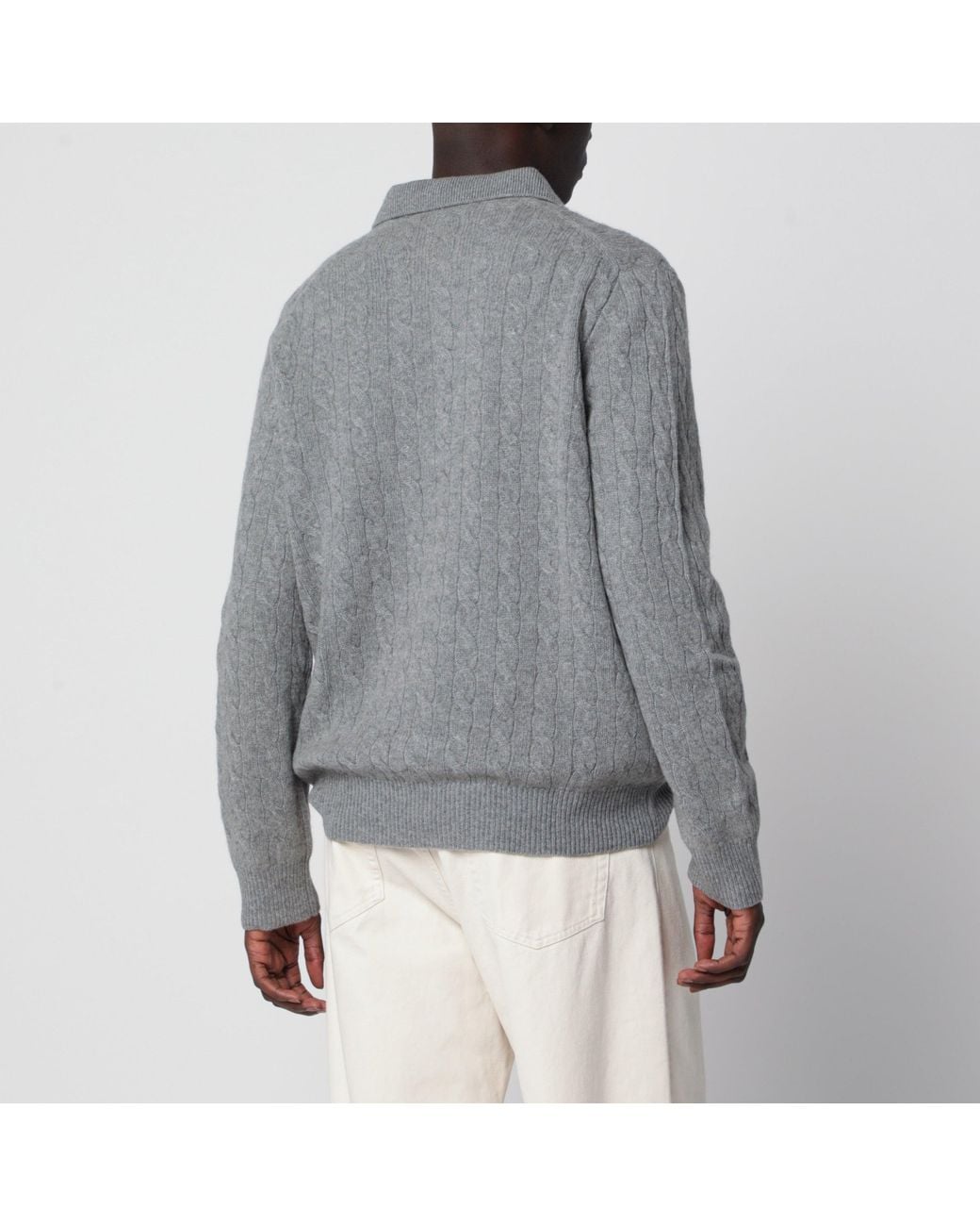 Polo Ralph Lauren Gray Cable Knit Sweater for men
