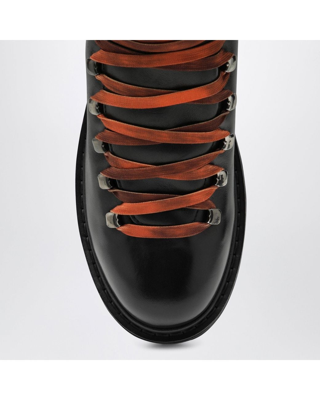 Prada Black Lace-Up Ankle Boots for men