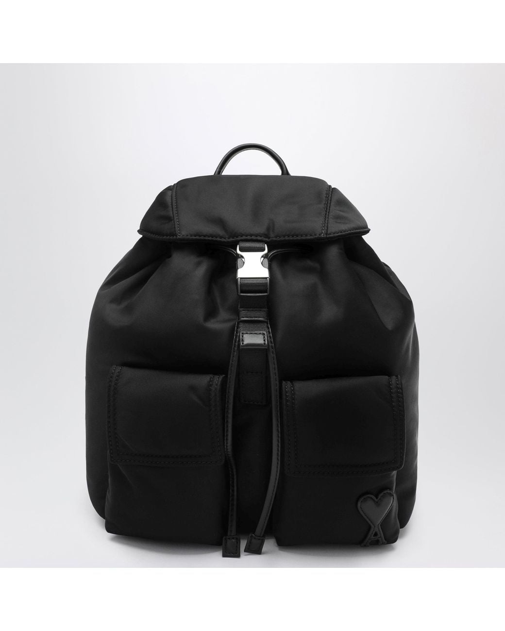 AMI Black Marcel Small Nylon Backpack