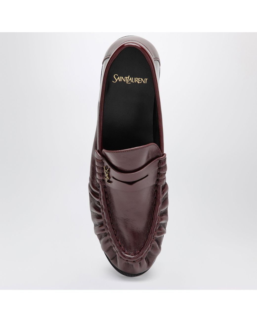 Saint Laurent Brown Le Loafer Bordeaux Calfskin Loafers