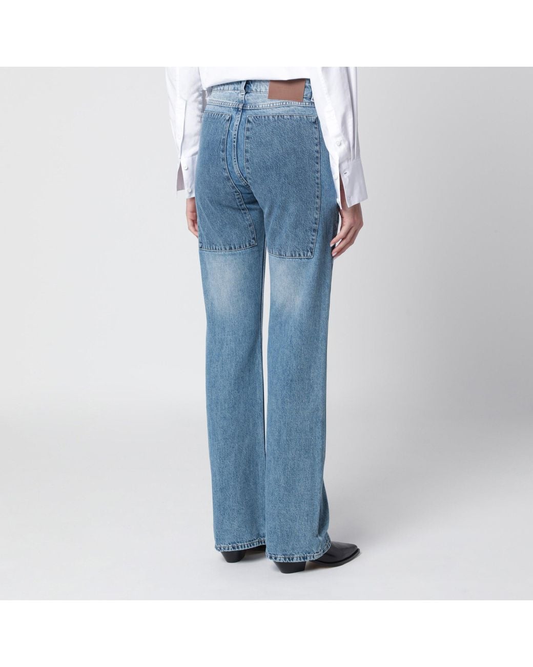 Our Legacy Blue Jeans With Patchwork Panels