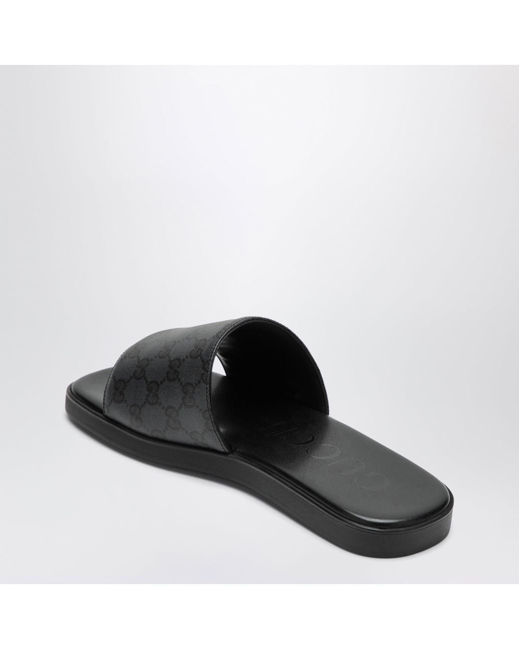 Gucci Black Generation Gg Canvas Slider Sandals for men