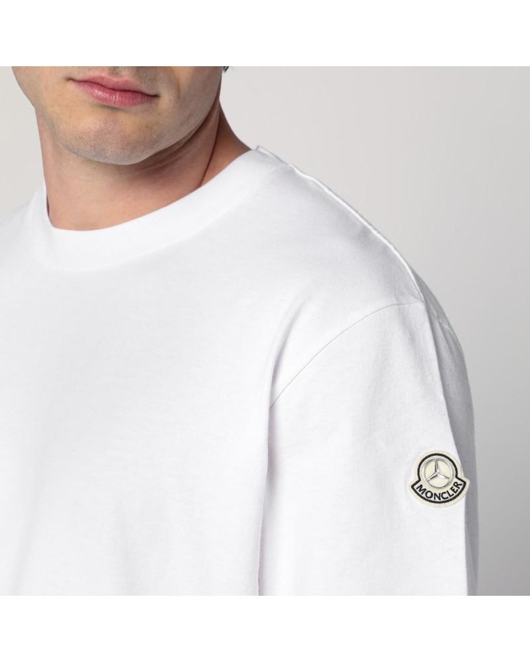 ♪直営店♪Moncler x Mercedes-Benz Printed Cotton T-Shirt MONCLER X MERCEDES-BENZ Printed Cotton T-shirt in White for