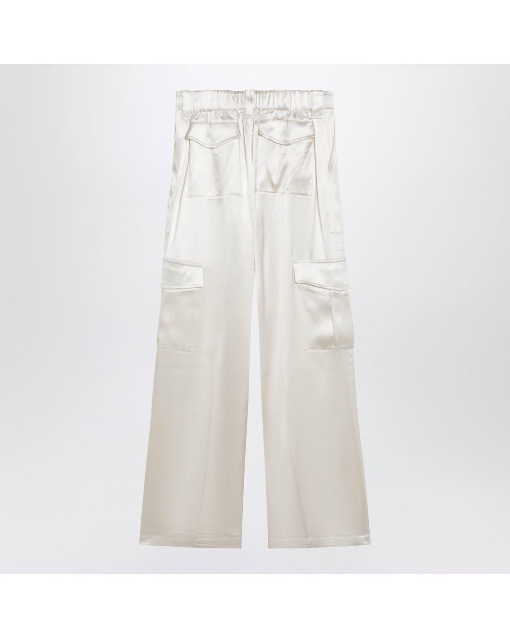 Phoebe Philo White Cream-Coloured Cargo Trousers