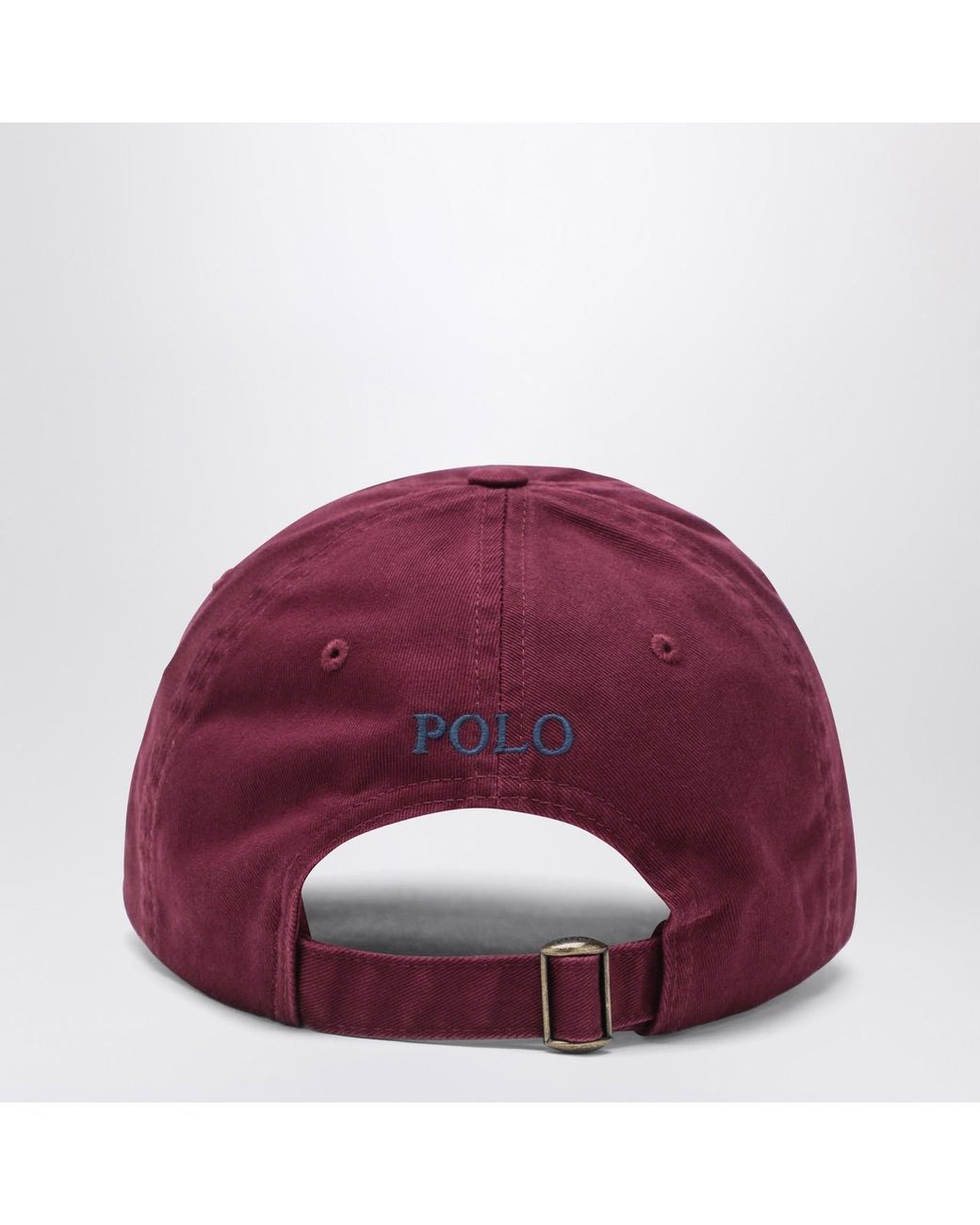 Polo Ralph Lauren Burgundy Coloured Baseball Cap With Logo for Men