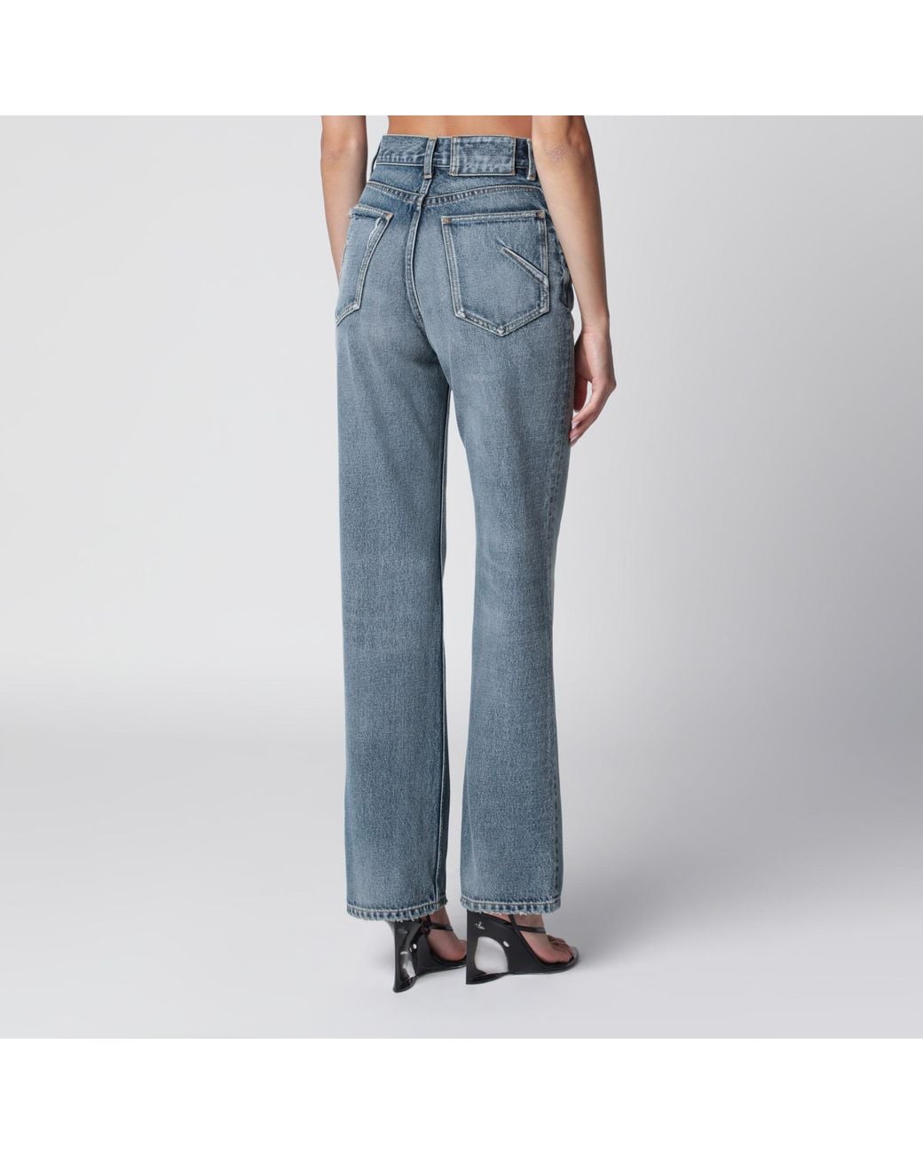 Alaïa Blue Straight-Leg Denim Jeans