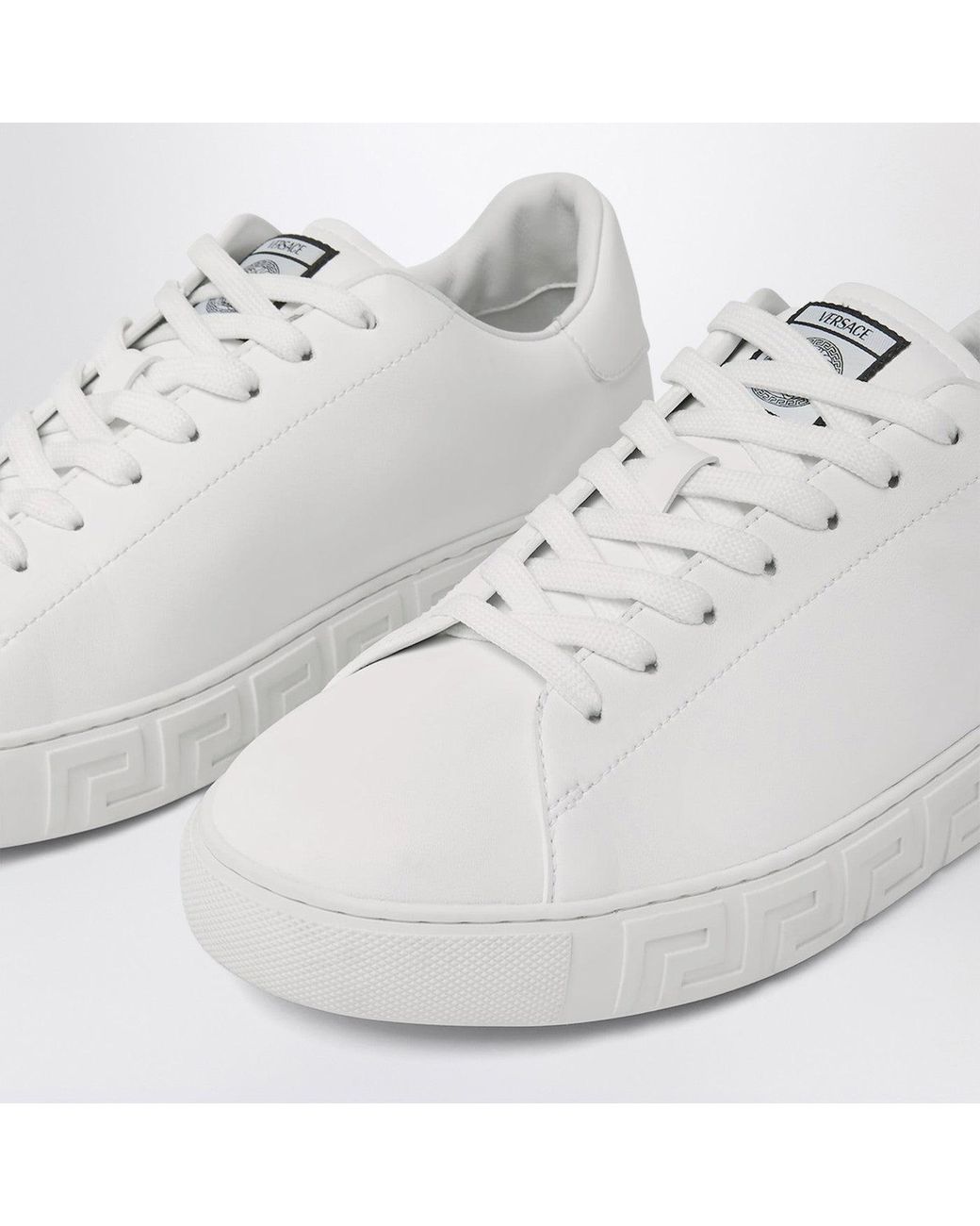 Versace White Greca Sneakers for men