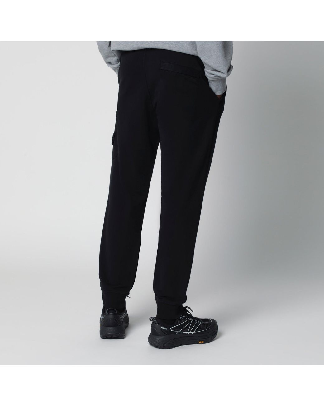 Stone Island Black Cotton Jogging Trousers for men