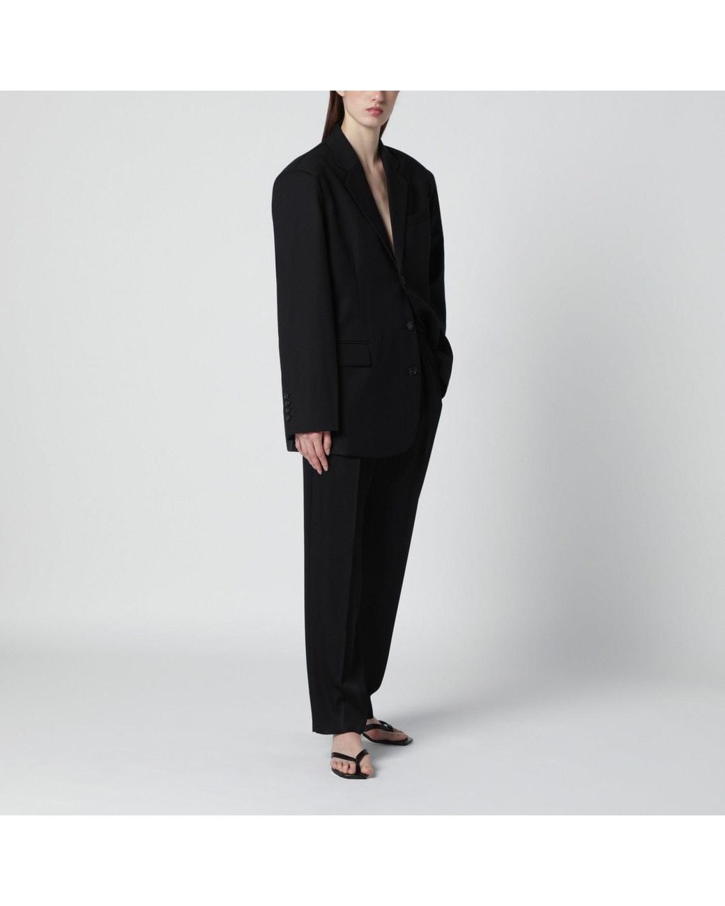 Loulou de Saison Black Wool-Blend Trousers