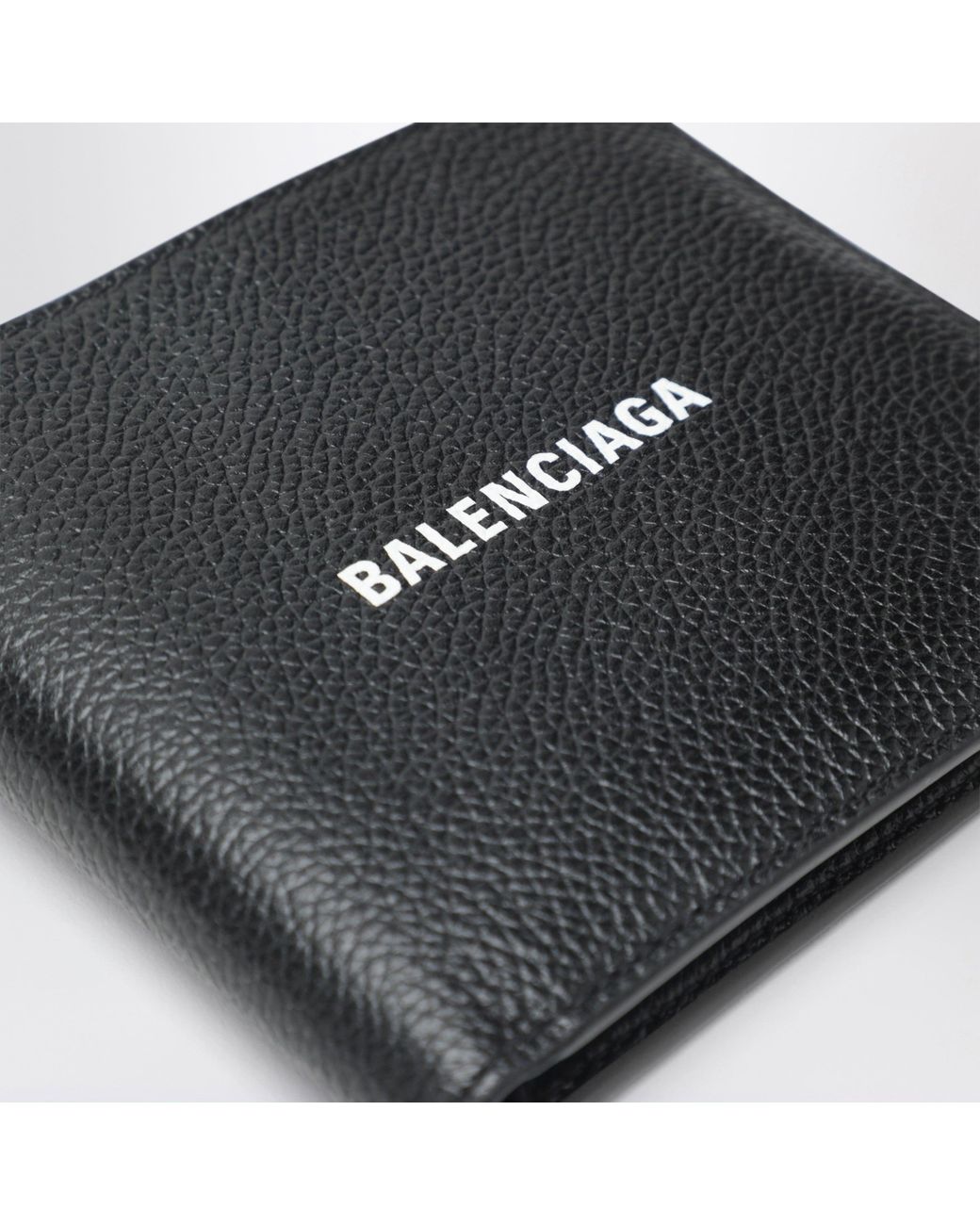 Balenciaga Black Horizontal Wallet With Logo for men