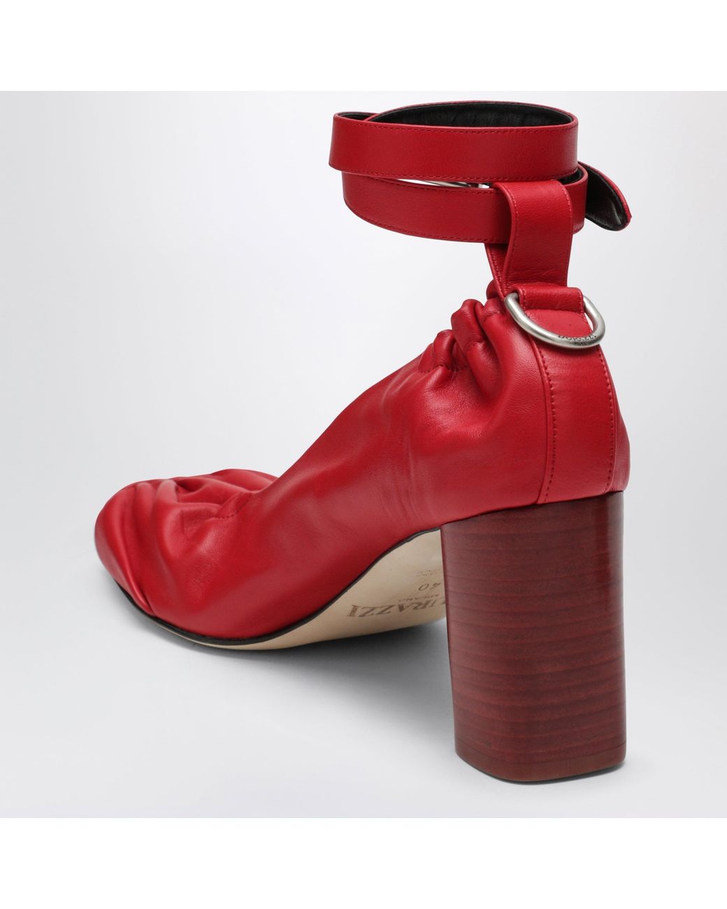 DURAZZI MILANO Red Décolleté With D-Ring Logo