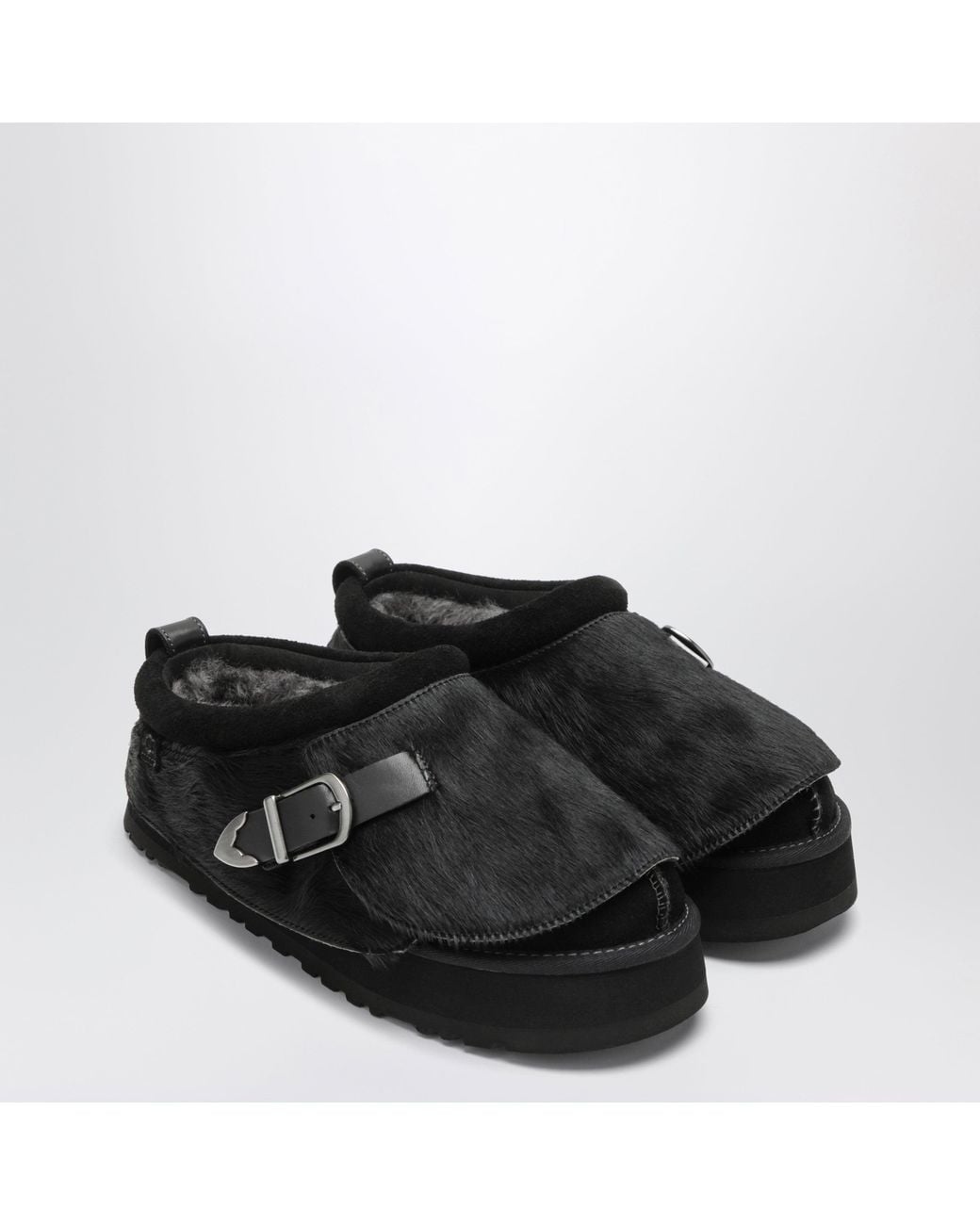 Ugg Black Tazz Western Pony Hair Moccasins