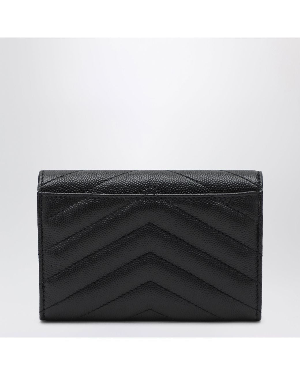 Saint Laurent Black Small Leather Envelope Wallet