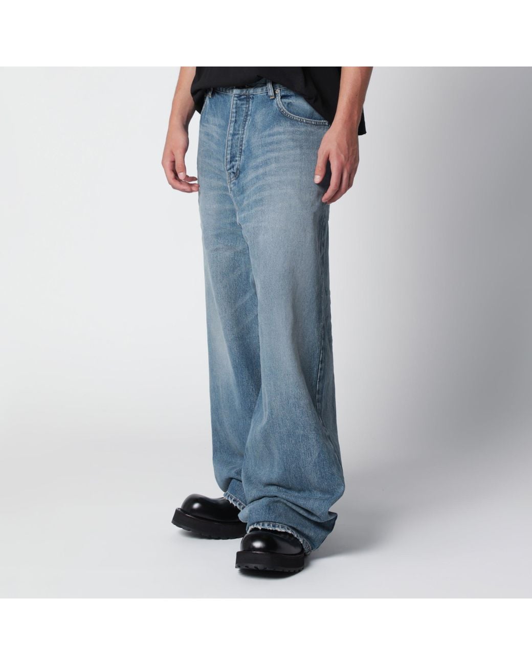 Balenciaga Blue Baggy Jeans for men