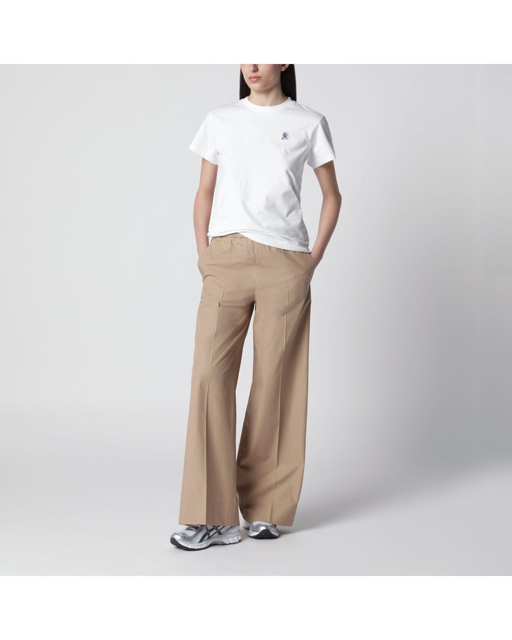 Moncler Natural Cotton Trousers
