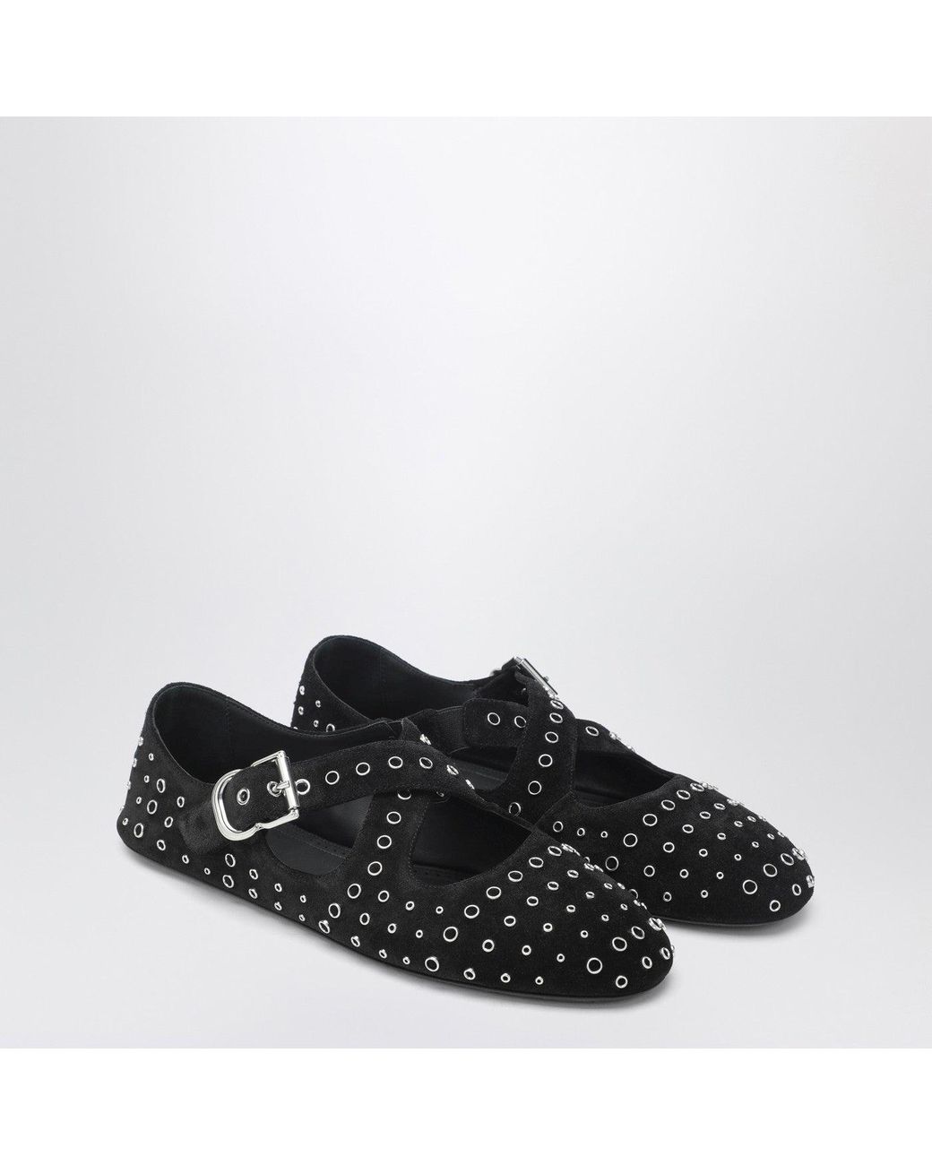 Alaïa Black Flat Ballerinas