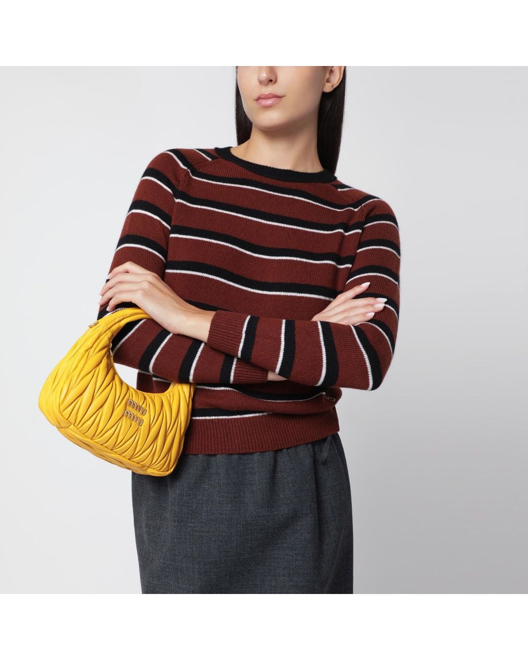 Miu Miu Yellow Small Miu Wander Bag