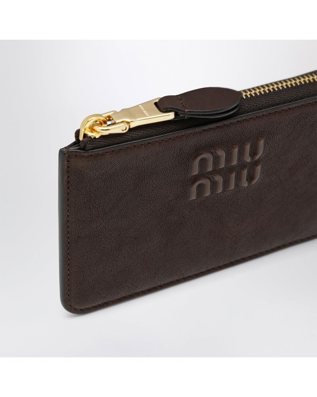 Miu Miu Black Radica Zip Card Holder