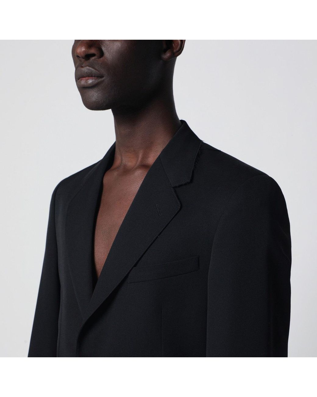 Maison Margiela Black Wool Single-Breasted Jacket for men