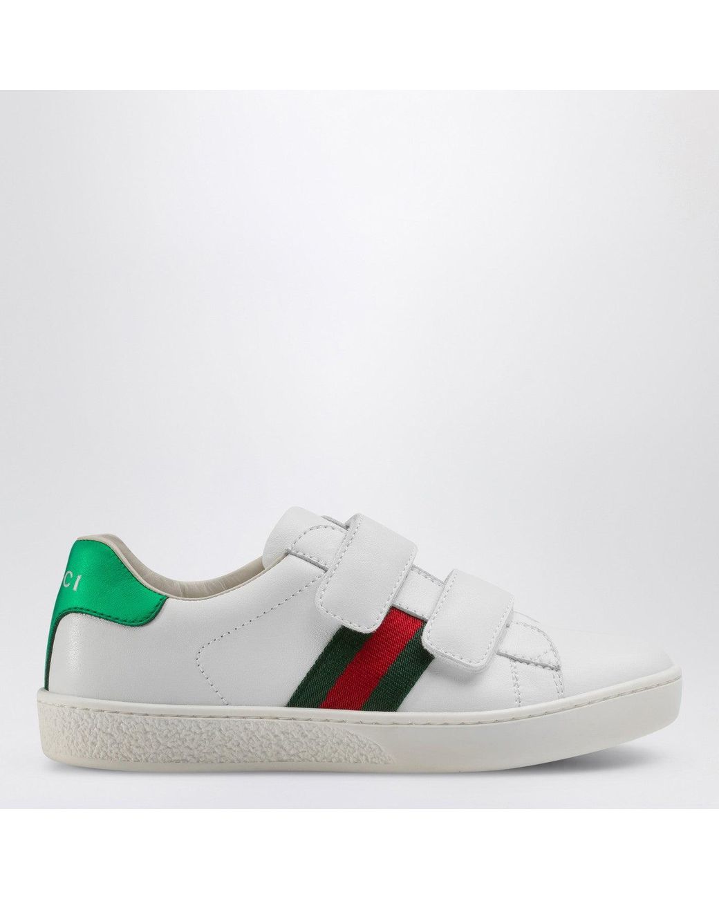 Gucci White Ace Sneakers With Web Ribbon