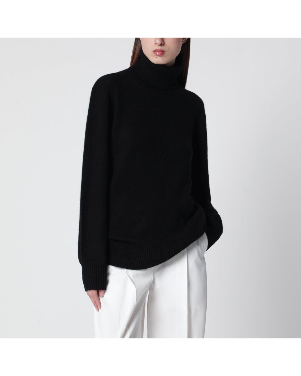 Totême Black Cashmere Turtleneck