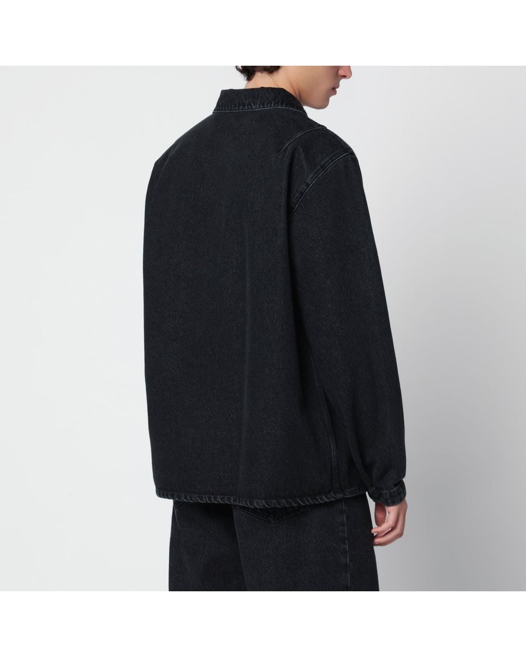 Stone Island Black Denim Shirt Jacket for men