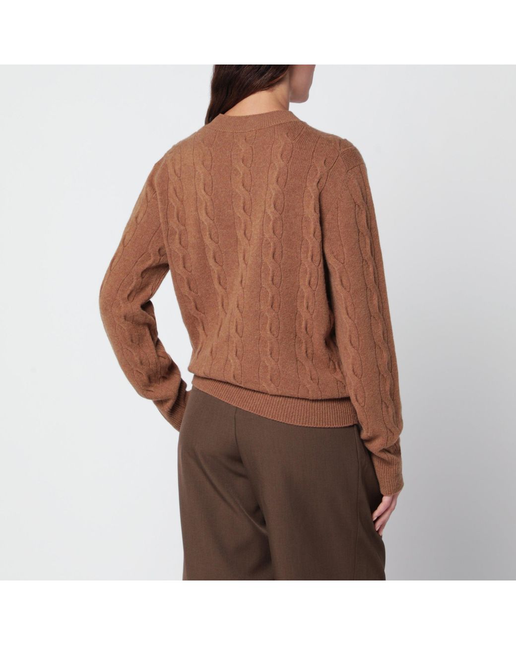 AMI Brown Camel Merino Wool Sweater