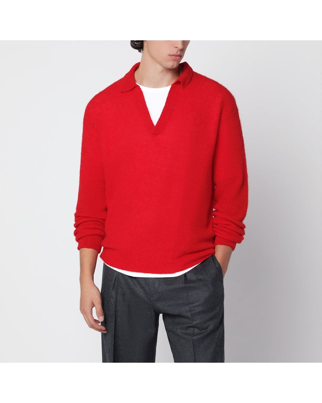 Auralee Red Sweater for men