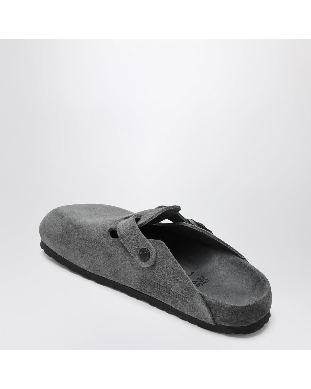 Birkenstock Black Boston Suede Clogs