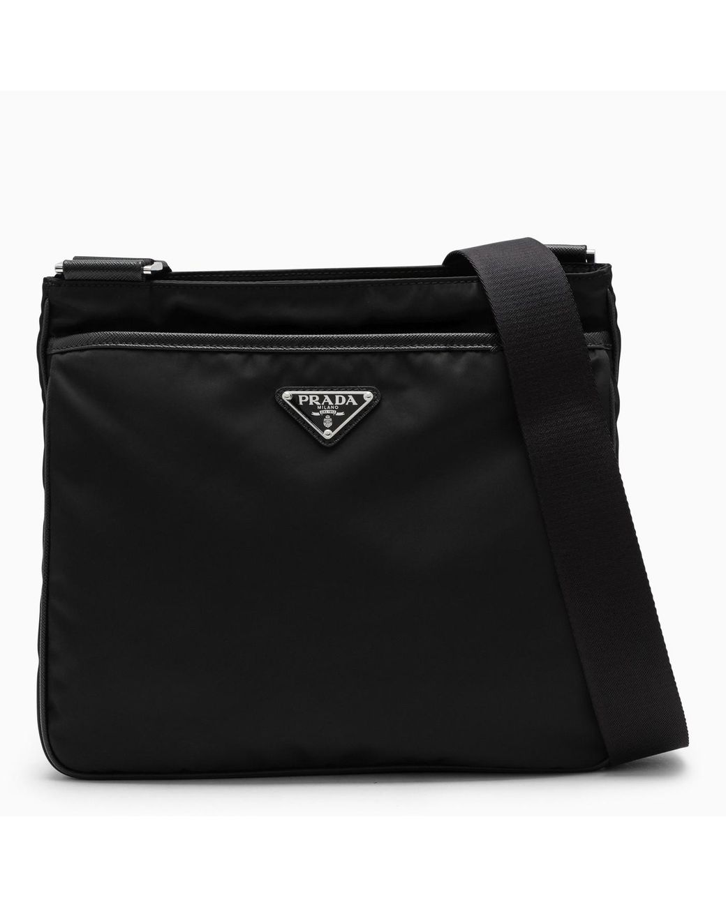 Prada Renylon Messenger Bag in Black for Men Lyst