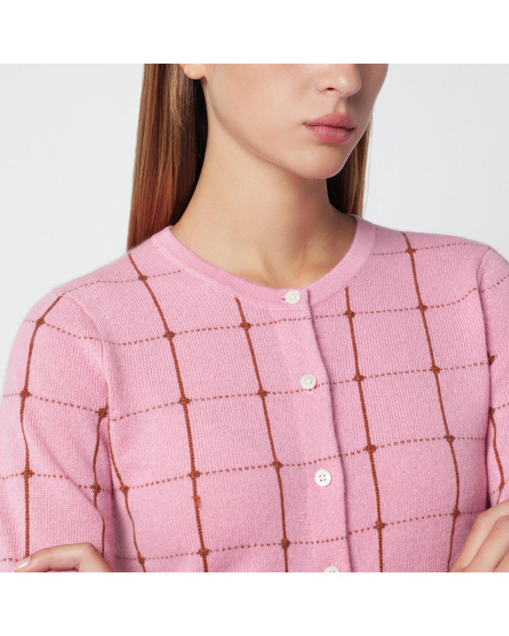 Guest In Residence Pink Jane Checker Light/ Cardigan