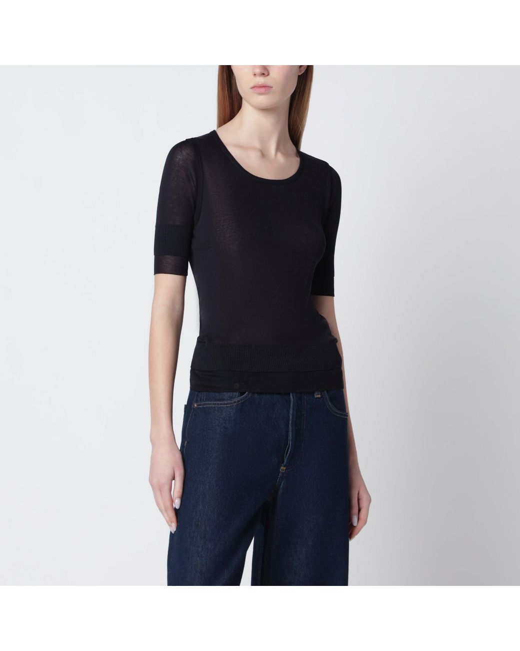 Lemaire Black Midnight Trompe-L'Oeil Top