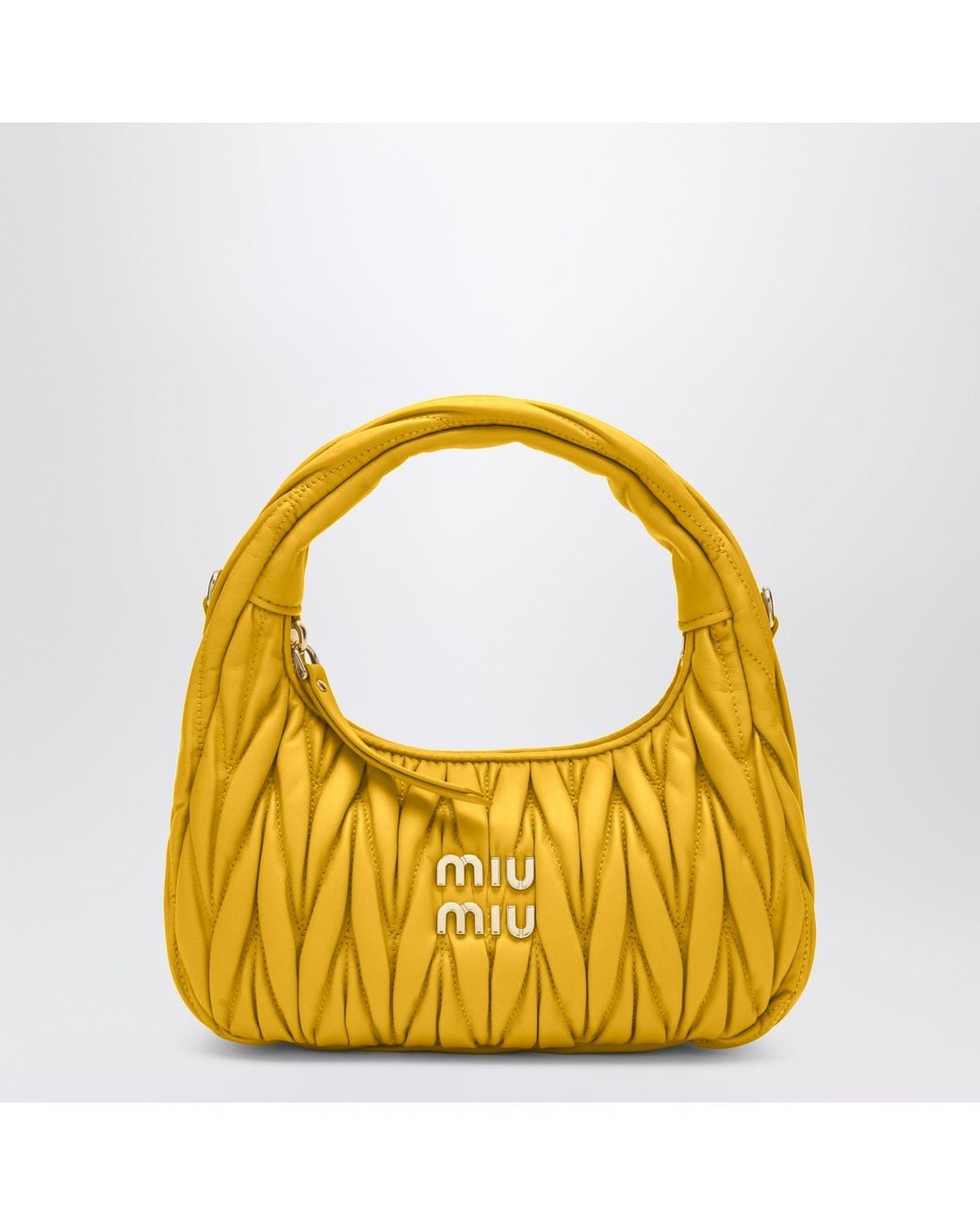 Miu Miu Yellow Small Miu Wander Bag