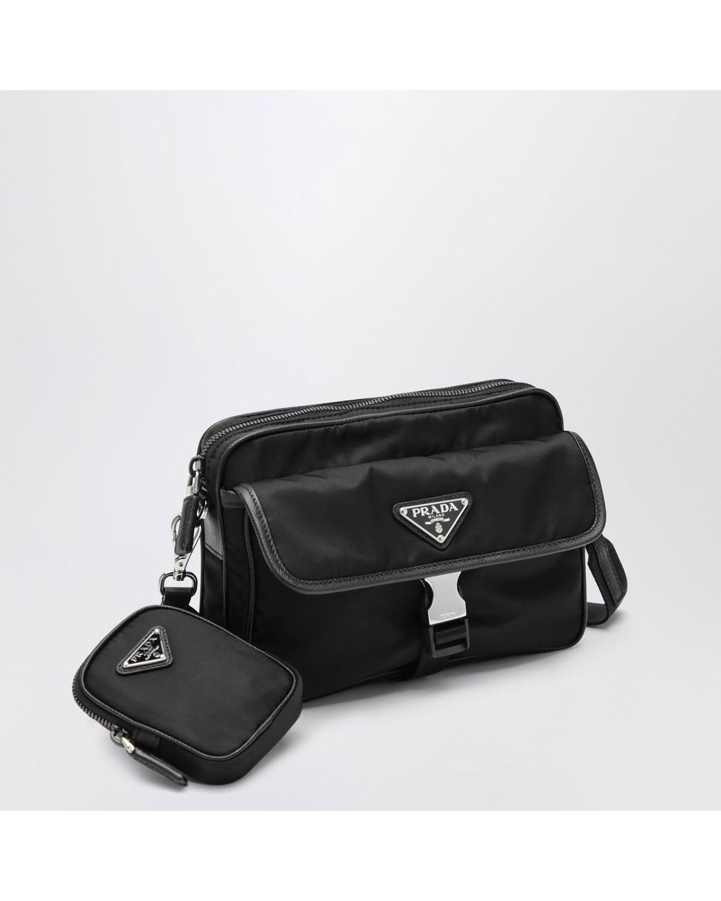 Prada Black Re-Nylon Cross-Body Bag for men