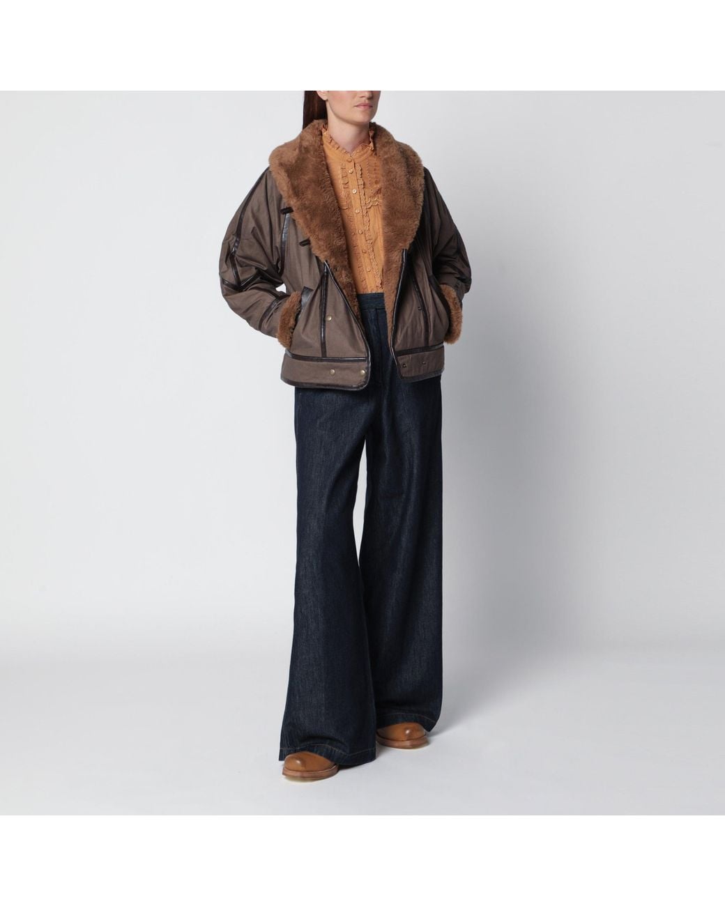 Isabel Marant Brown Olinka Coated Cotton Parka