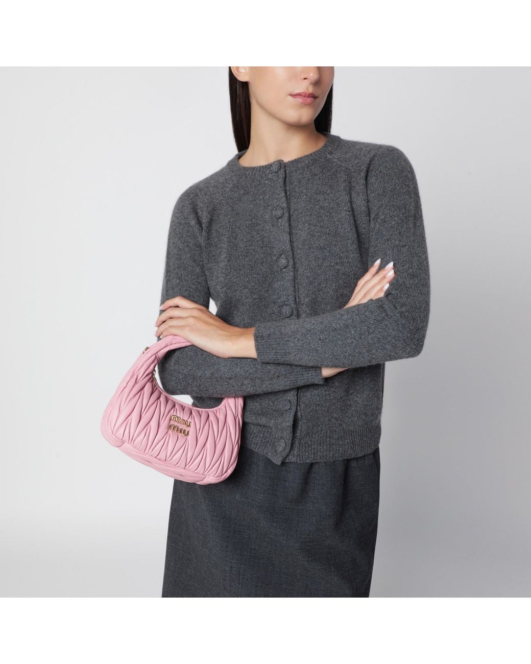 Miu Miu Pink Small Miu Wander Bag