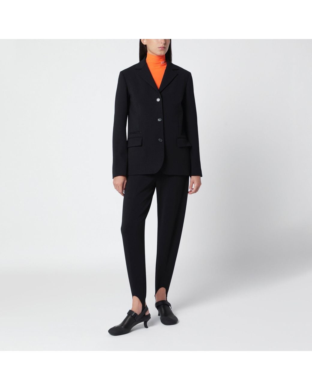 Loewe Black Stretch Wool-Blend Trousers