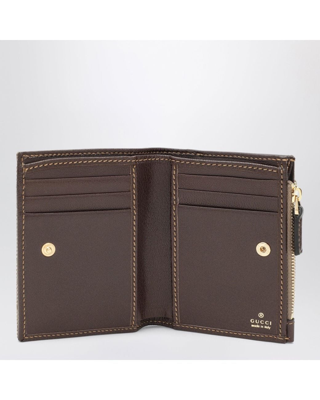Gucci Metallic Small Wallet With Gg Fabric Horsebit