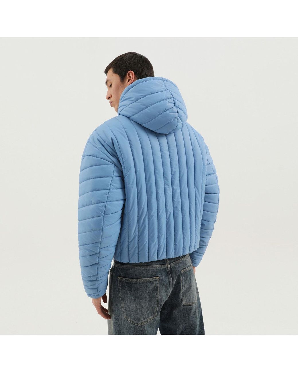 1989 STUDIO Blue Quilted Down Jacket for men