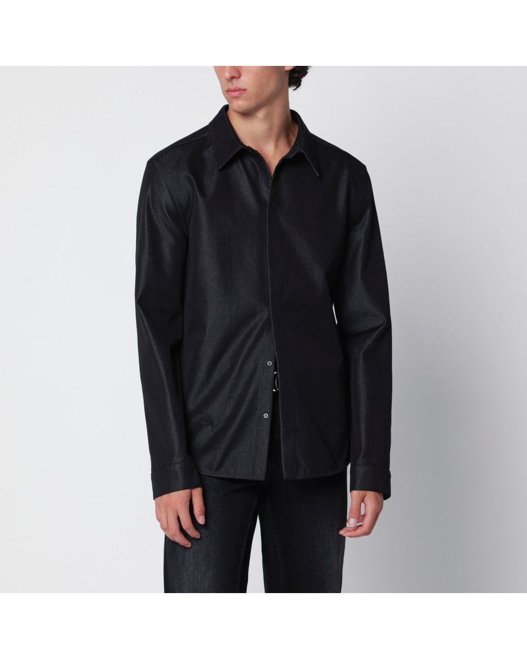 Gucci Black Silk And Cotton Shirt for men