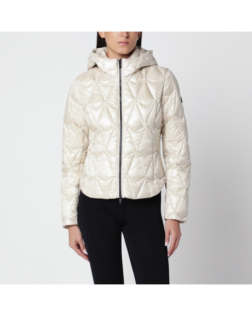 Moose Knuckles White Iceberg Alabaster Quilted Down Jacket