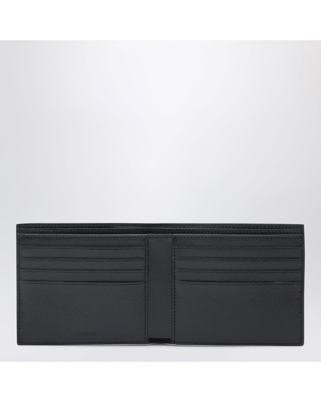 Balenciaga Black Horizontal Wallet With Logo for men