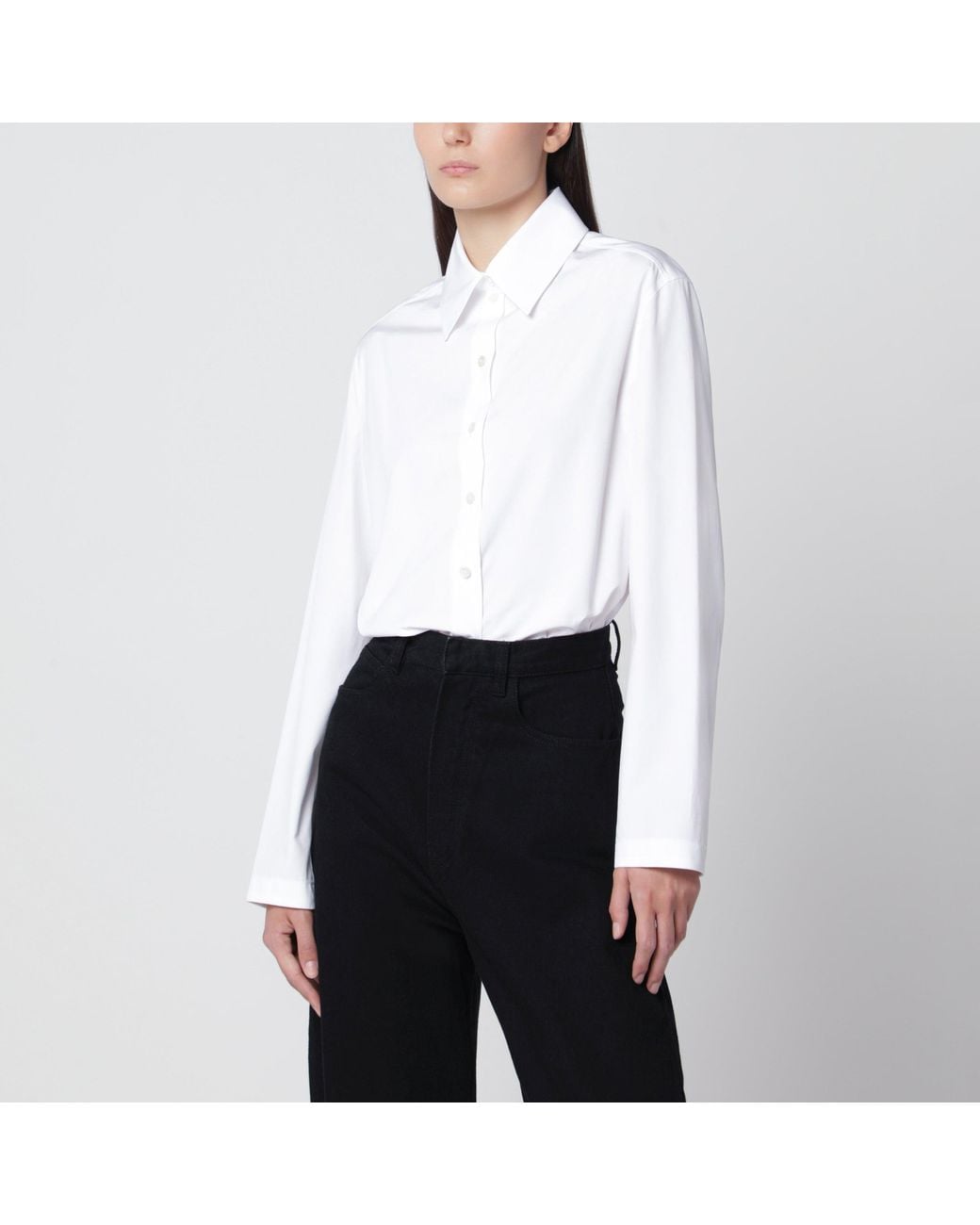 Alaïa White Cotton Poplin Shirt