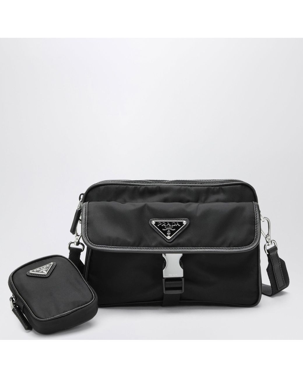 Prada Black Re-Nylon Cross-Body Bag for men