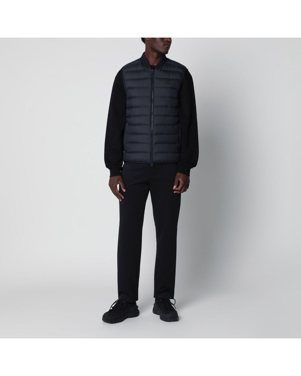 Moncler Black Quilted Froissel Waistcoat for men